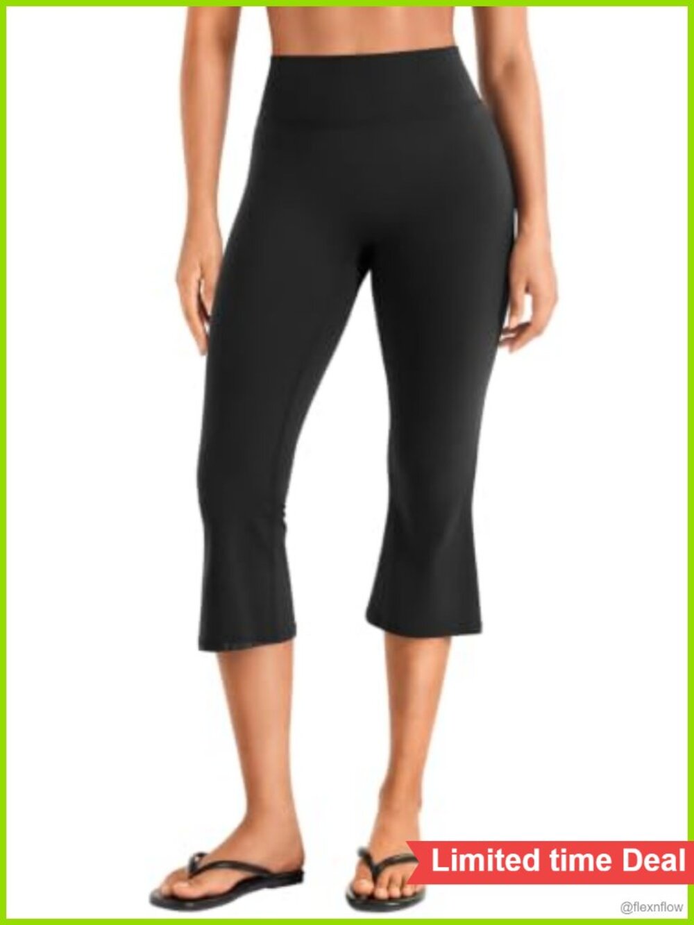 High Waist Capri Flare Yoga Pants Slim Bootcut Leggings